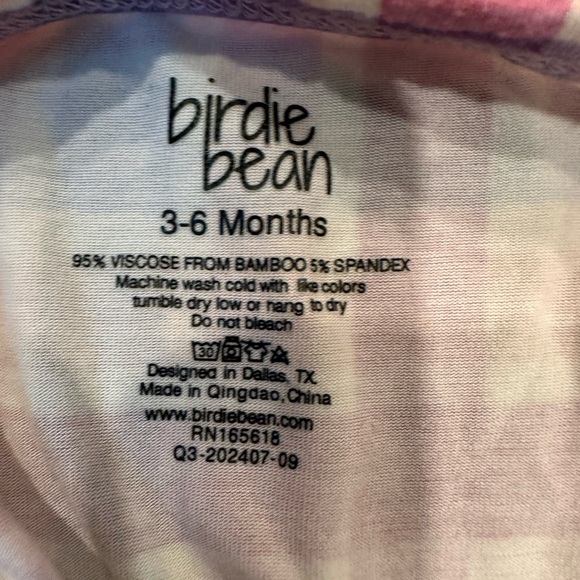 Bamboo Plaid Kids Footie in Pink and Purple - Picture 2 of 3